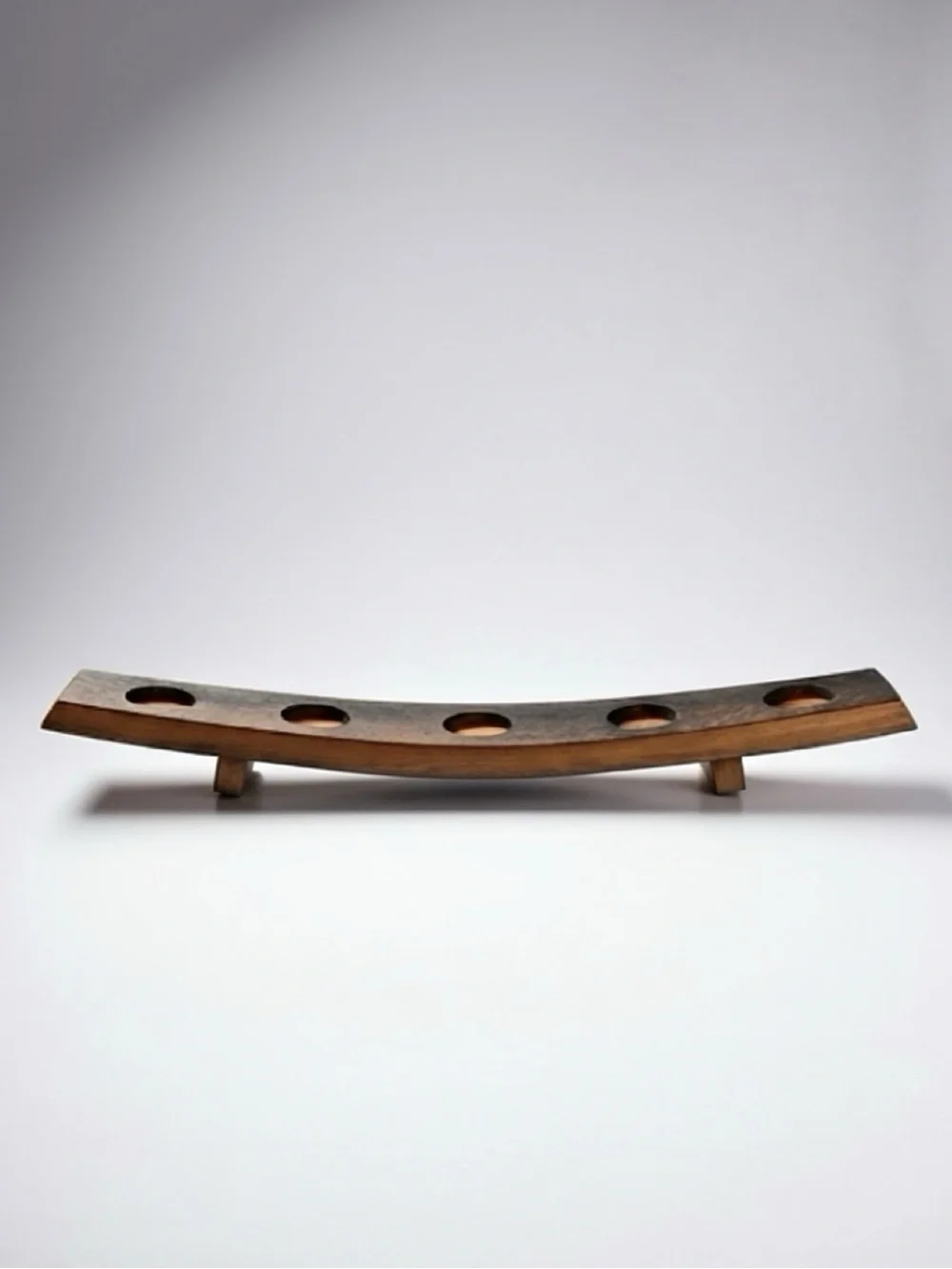 HANDCRAFTED‎ CURVED OAK WINE BARREL STAVE/TEE LIGHT CANDLE HOLDER/FLIGHT BOARD